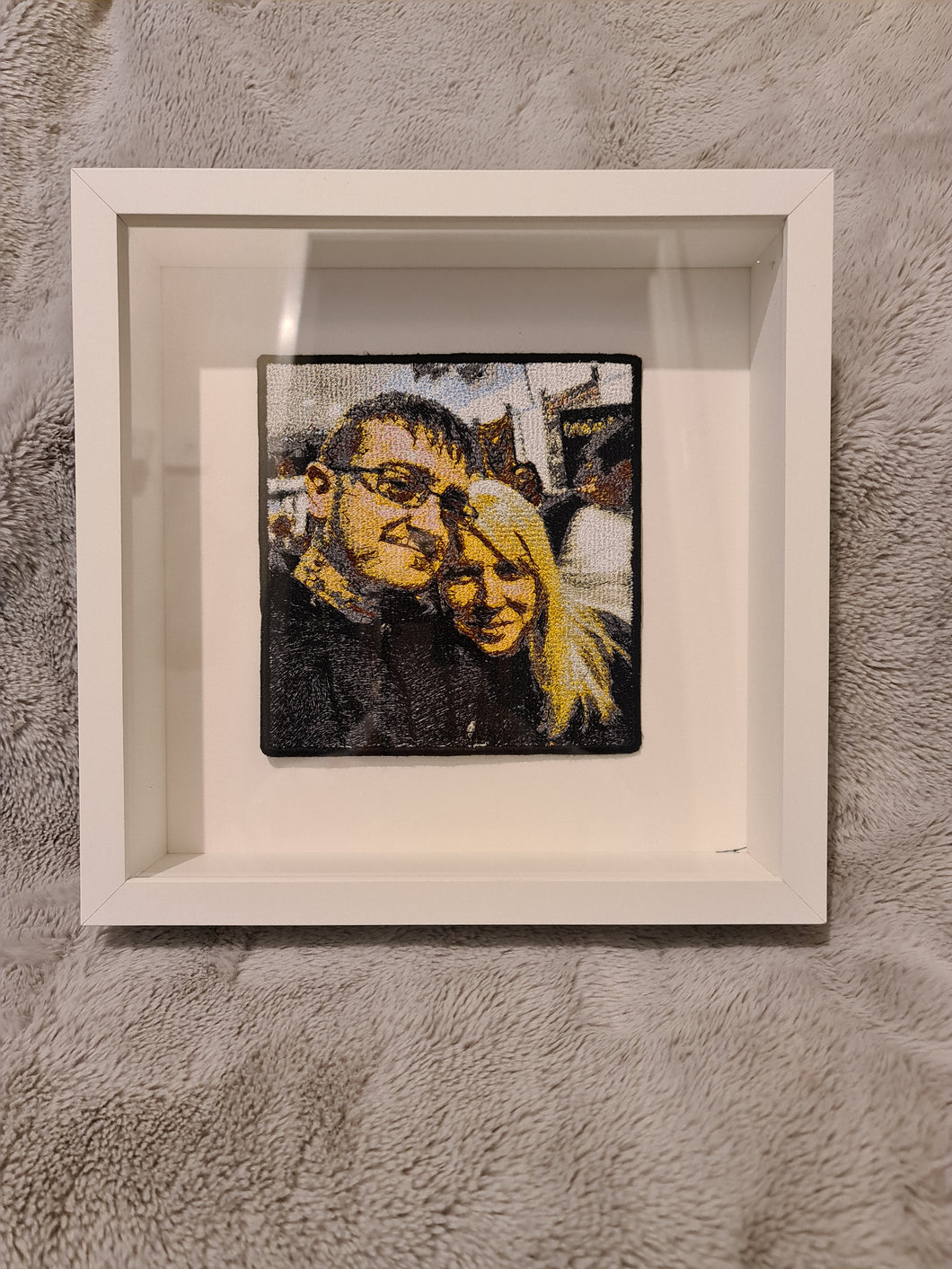 Framed Embroidered photograph