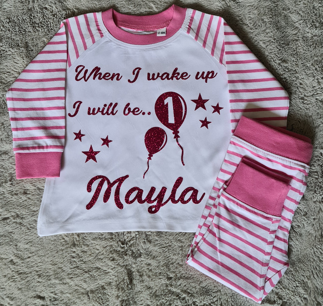 Personalised 1st birthday pyjamas